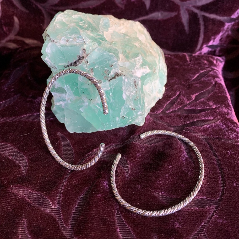 Sterling silver 2 cuff bracelets